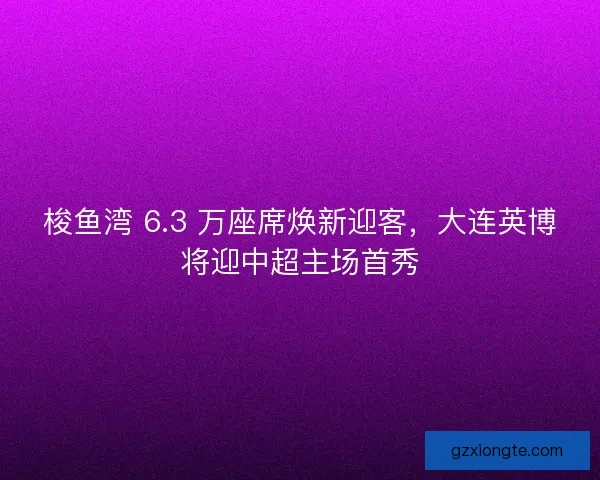 梭鱼湾 6.3 万座席焕新迎客，大连英博将迎中超主场首秀